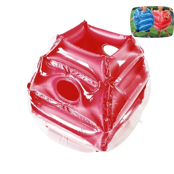 Wizlet Sumo Balls, Inflatable PVC Bumper Ball Outdoor Fun Collision Ball Blow Up Body Bubble Ball Sports Game Prop for Grassland or Other Outdoors Play - Red