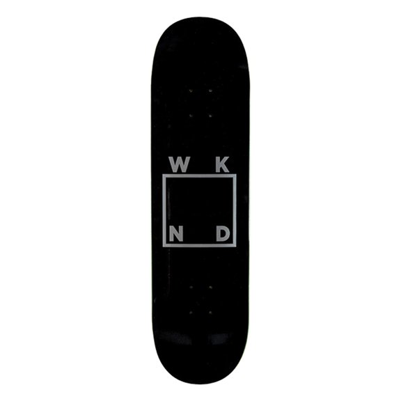 Wknd Logo Black Skateboard Deck - 8.37" Black (Deck Only)