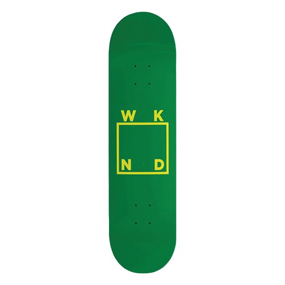 Wknd Logo Skateboard Deck - 8.25" X 31" Green (Deck Only)