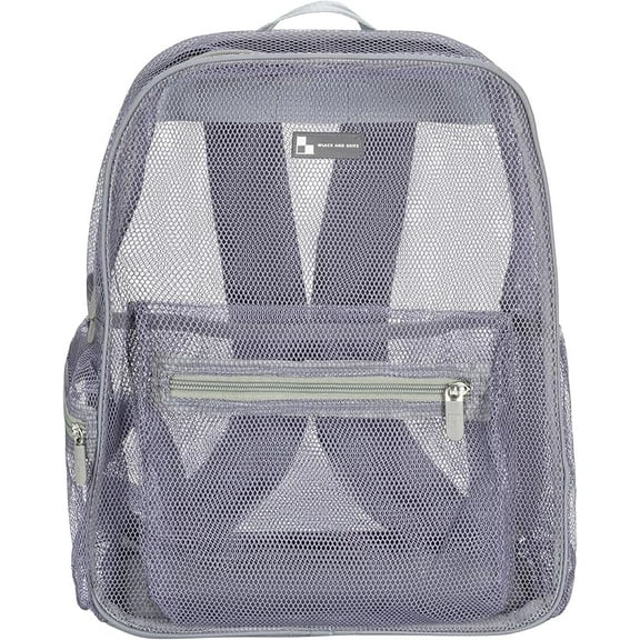 Wlack and Bhite Heavy Duty Mesh Backpacks (STEEL GREY)