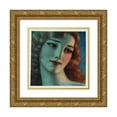thumbnail image 1 of Wladyslaw Theodore Benda 20x21 Gold Ornate Framed and Double Matted Museum Art Print Titled - Head of Girl with Long Blonde Hair (1923), 1 of 4