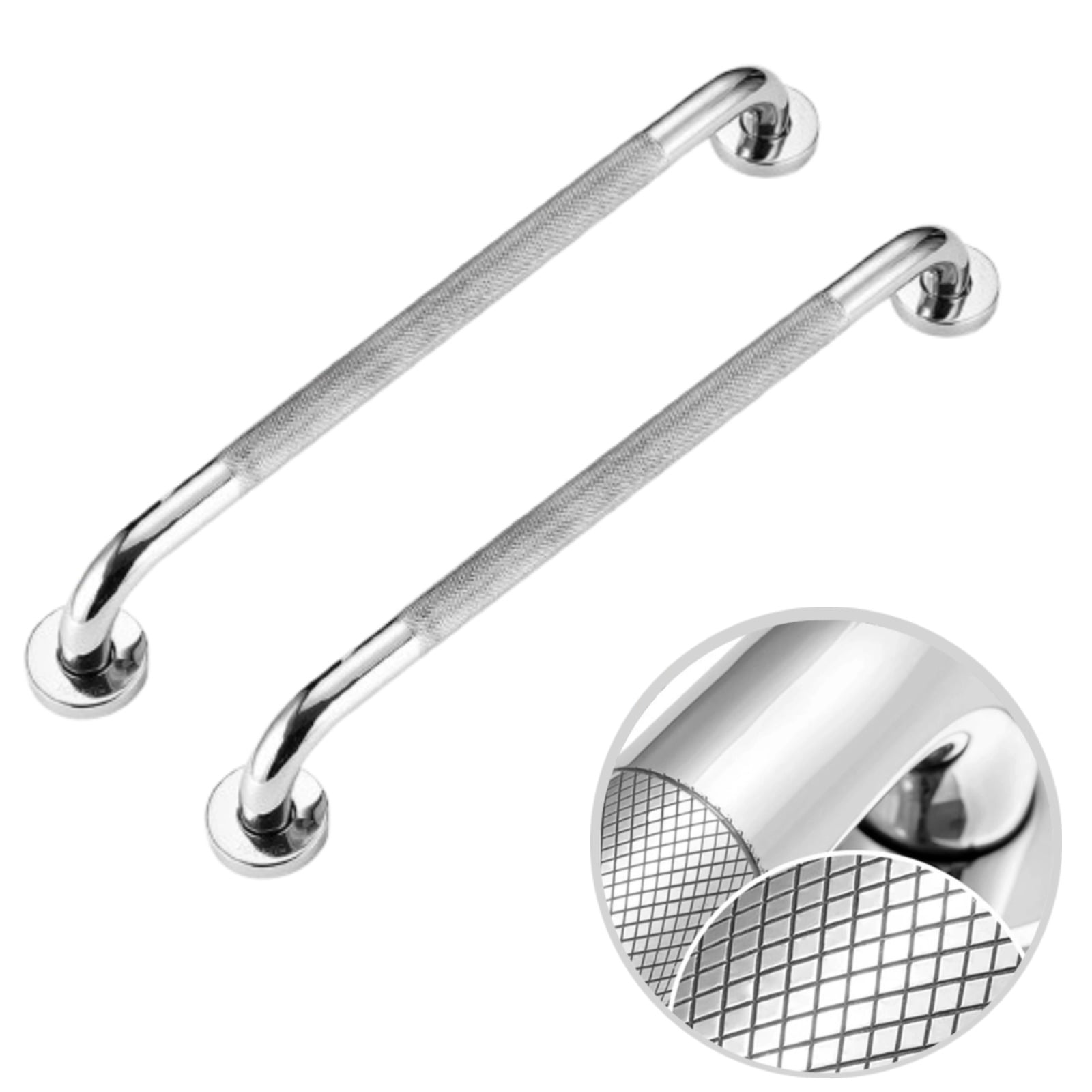 2 Pack 13inch Anti Slip Shower Grab Bar Handle, Chrome Stainless Steel - View #5