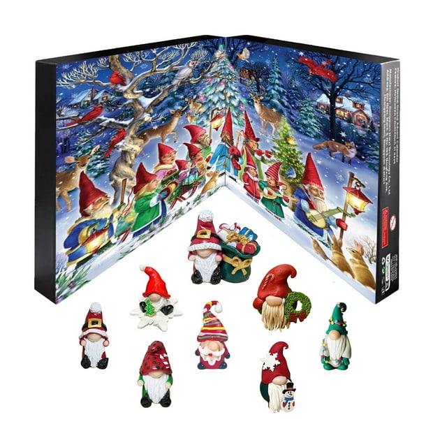 Wldoasz New 2024 Christmas Gnome Advent Calendar,Christmas advent calendar 2024,table