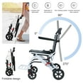 thumbnail image 1 of Wliqien Folding Wheelchair Lightweight Portable Transit Travel Chair for Adults Ergonomic Design Wheelchair with Adjustable Safety Strap Carbon Steel Frame PU Wheels for Smooth Rid, 1 of 6