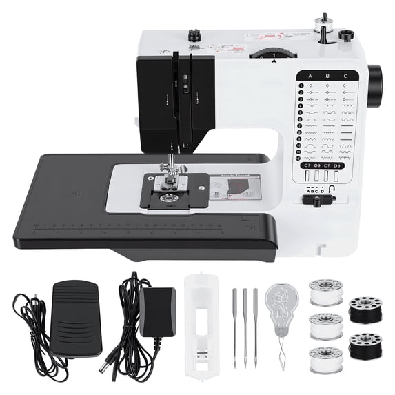 Wliqien Household Sewing Machine, Small Electric Sewing Machine, 38 Built-in Stitches, Two Speeds, LED Light, Sewing And Quilting Machine for Home Use, Small Spaces