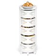 thumbnail image 1 of Wliqien Kitchen Storage Cart, 5 Tier Circular Rotating Basket, Large Storage Rack with 360 Degree Wheels, Fruit Vegetable Shelf, Rotatable Basket for Kitchen Bathroom, 1 of 6