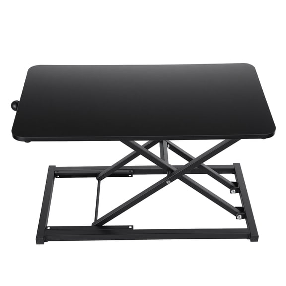 Wliqien Single Top 23.6 inch Scissors Lift Keyboard and Mouse Riser, Height Adjustable Standing Desk Converter for Ergonomic Sit Stand Workstations, 7 Height Levels