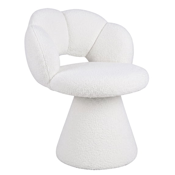 Wliqien Swivel Barrel Accent Chair, Upholstered Modern Vanity Chair, Round Swivel Chair, Ergonomic Makeup Chair for Bedroom Living Room Office
