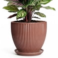 thumbnail image 1 of Wliror 6 Inch Rust Red Ceramic Plant Pot with Drainage – Terracotta‑Like Planter for Indoor Plants, Succulents, Cactus, 1 of 7