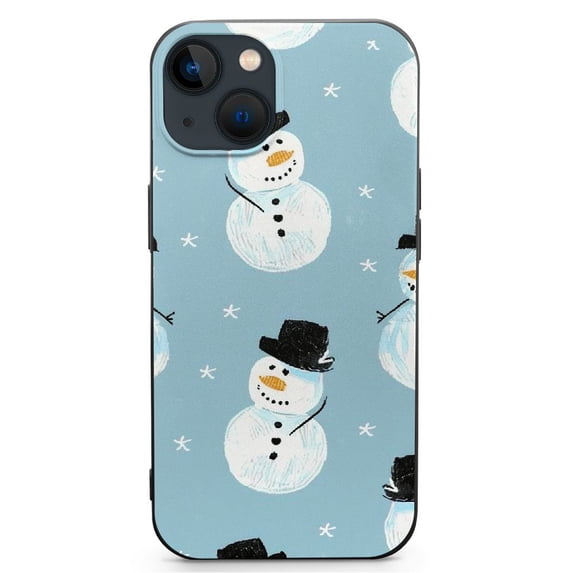 Wllo0ord Cute Snowman Case Compatible with iPhone 13 , Christmas Snowman Case for iPhone 13 , Trendy Bumper Phone Cover Case iphone13 pro max