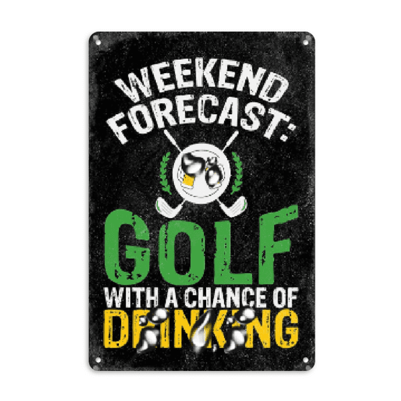 Wllo0ord Golf Sign Metal Signs Vintage Funny Tin Signs For Man Cave Signs And Decor Caution Golf Cart Vintage And Retro Signs Personalized Golf Themed Decor 8X12 Inch