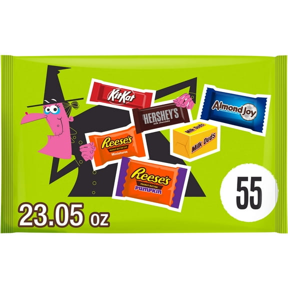 Hershey Assorted Flavored Halloween Candy Bag, 23.05 oz, 55 Pieces