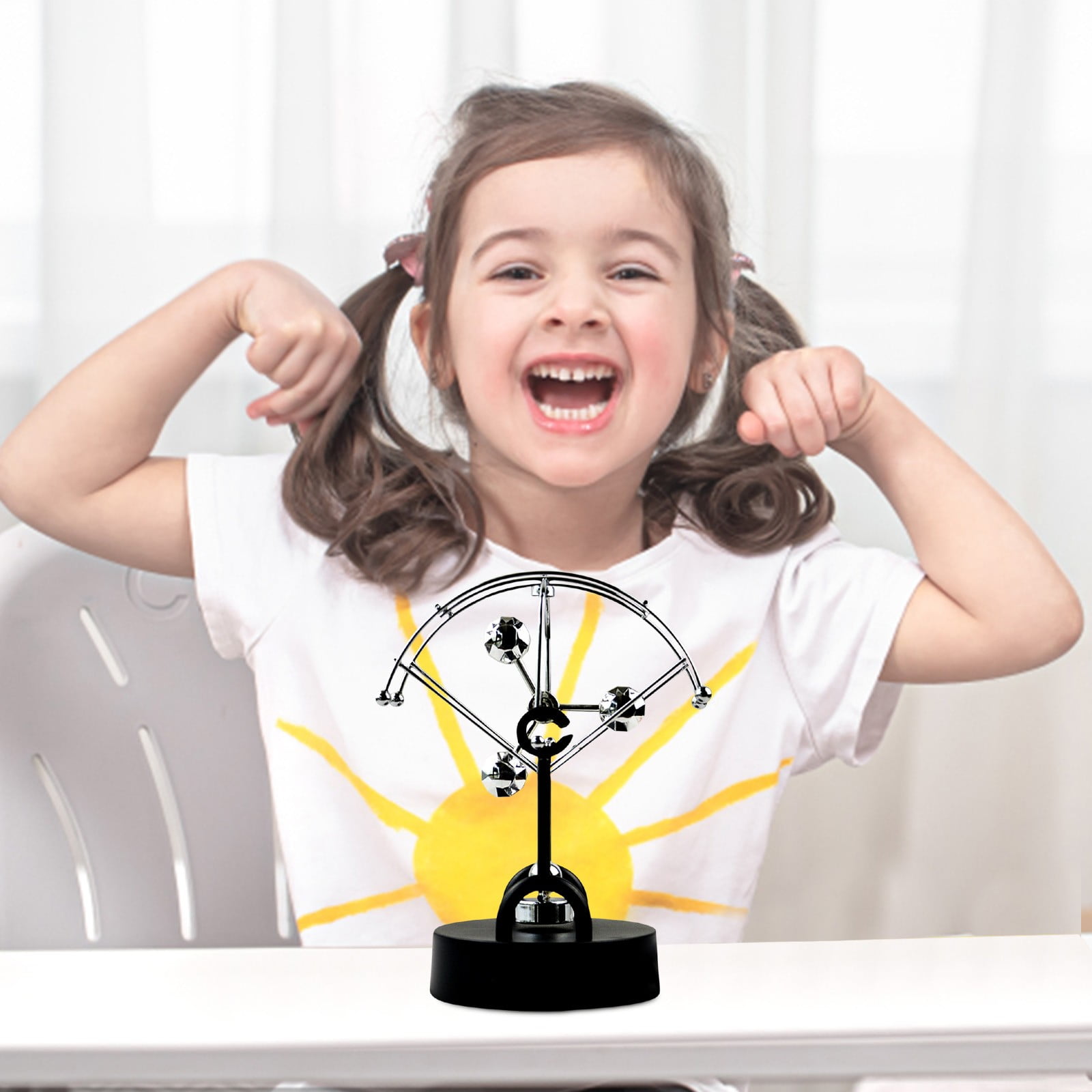 Wlylongift Christmas Black X Friday Newtons Cradle Parachute Steel