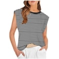 thumbnail image 1 of Wlylongift Fashion Women's Casual Round- Neck Sleeveless T-shirt Top Blouse, 1 of 3