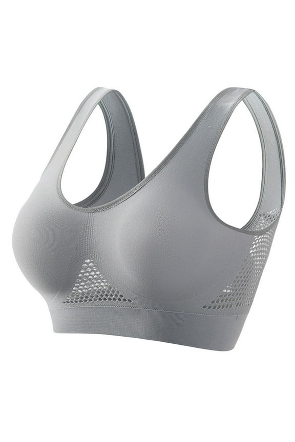 High Impact Sports Bras for Women Plus Size Non Padded Wirefree Workout Bra Bounce Control