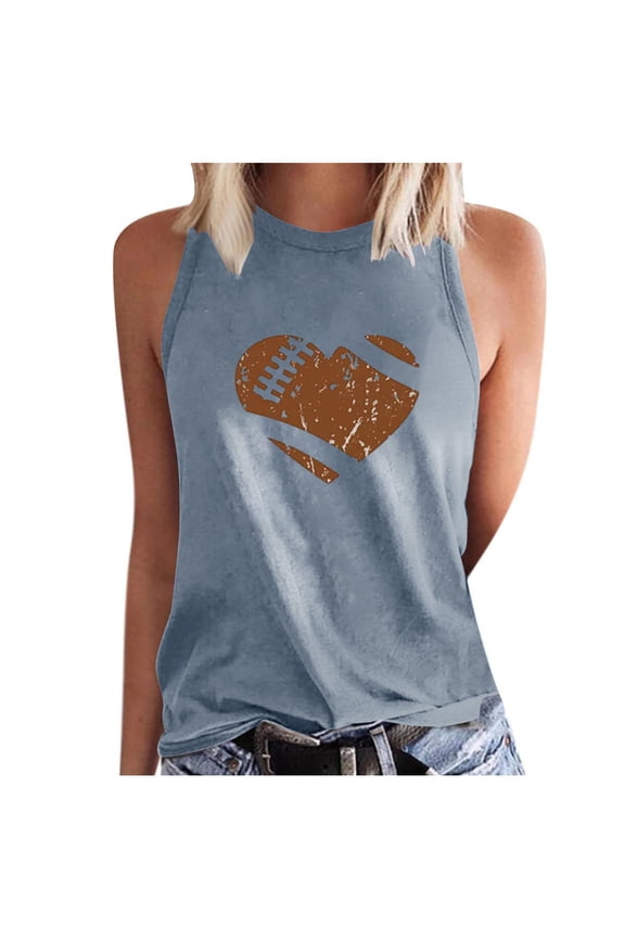 Special offer Women's Summer Romantic Cartoon Heart Printed Black Tee Shirt Sleeveless Tank Top Loose Fit Black Tunic Top for Girls