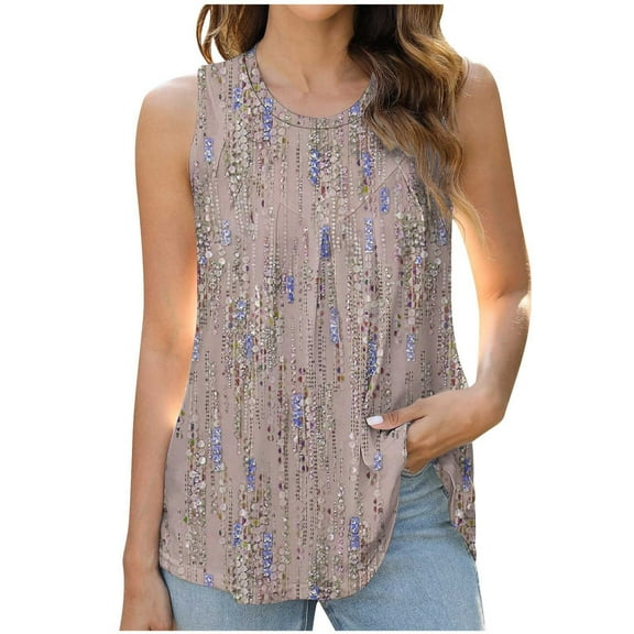 Wlylongift Women Special Offer Exquisite Flower,Pleats Printed Pullover T Shirt Fashionable Casual Round Neck Intellectual Tank Top Free shipping