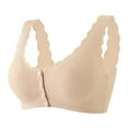 thumbnail image 1 of Wlylongift Women’s Embroidered Glossy Comfortable Breathable Bra Underwear No Rims Push Up Underwire Bra Super Padded Bra Cups, 1 of 2