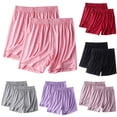 thumbnail image 1 of Wlynlyn 2PC Womens Pajama Shorts Soft Pjs Bottoms Straight Wide Leg Shorts Plus Size High Waisted Sleep Shorts, 1 of 3