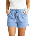 thumbnail image 1 of Wlynlyn Athletic Shorts for Women Elastic Waisted Sweat Shorts Wide Leg Workout Running Gym Shorts with Pockets, 1 of 2
