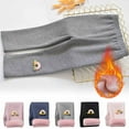 thumbnail image 1 of Wlynlyn Baby Toddler Girls Winter Fleece Lined Leggings High Waisted Warm Full Length Pants Basic Cotton Thick Thermal Tights 4-5 Years, 1 of 5