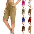 thumbnail image 1 of Wlynlyn Capris Pants for Women Summer Casual Workout Yoga Pants Straight Leg Exercise Pants with Pockets, 1 of 10
