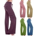 thumbnail image 1 of Wlynlyn Cargo Yoga Pants Fro Women Wide Leg Flare Leggings Drawstring High Waisted Hiking Trousers with Multi Pockets, 1 of 7