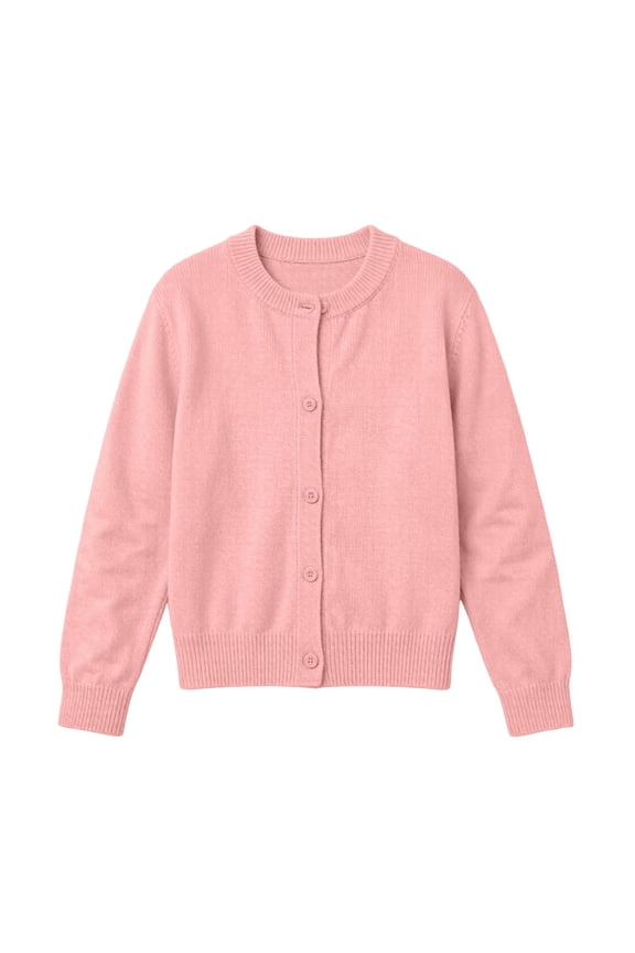Girls Cardigan Sweaters Long Sleeve Button down Lightweight Sweater Jacket Solid Color Knitted Cardigans Fall Tops(4-5 Years)