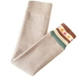 thumbnail image 1 of Wlynlyn Girls Fleece Lined Leggings High Waisted Tights Ribbed Knit Thermal Warm Winter Bottom Legging8-9 YearsBeige, 1 of 3