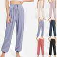 thumbnail image 1 of Wlynlyn Joggers for Women Drawstring High Waisted Cinch Bottom Sweatpants Quick Dry Lightweight Track Pants, 1 of 3