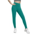 thumbnail image 1 of Wlynlyn Leggings for Girls Seamless High Waisted Tights Solid Color Workout Running Gym Pants12-13 YearsSky Blue, 1 of 8