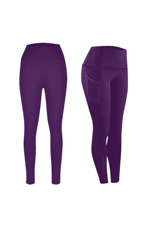 Leggings for Women with Pockets High Waisted Belly Control Yoga Pants Stretchy Workout Gym Running Tights