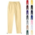 thumbnail image 1 of Wlynlyn Men and Womens Fleece Lined Sweatpants Drawstring High Waisted Active Sport Pants Straight Leg Fall Winter Trackpants, 1 of 7