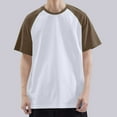 thumbnail image 1 of Wlynlyn Mens T-Shirts Short Sleeve Color Block Basic Tees Shirts Summer Casual Drop Shoulder Loose Fitted Outdoor Streetwear Tops, 1 of 9