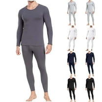 Wlynlyn Mens Thermal Underwear Set 2 Piece Pjs Outfits Casual Warm Soft Long Johns Winter Base Layer Tops Bottoms