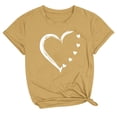 thumbnail image 1 of Wlynlyn Oversized T Shirts for Women Heart Print Short Sleeve Shirts Round Neck Summer Tops Plain Basic Tees, 1 of 3