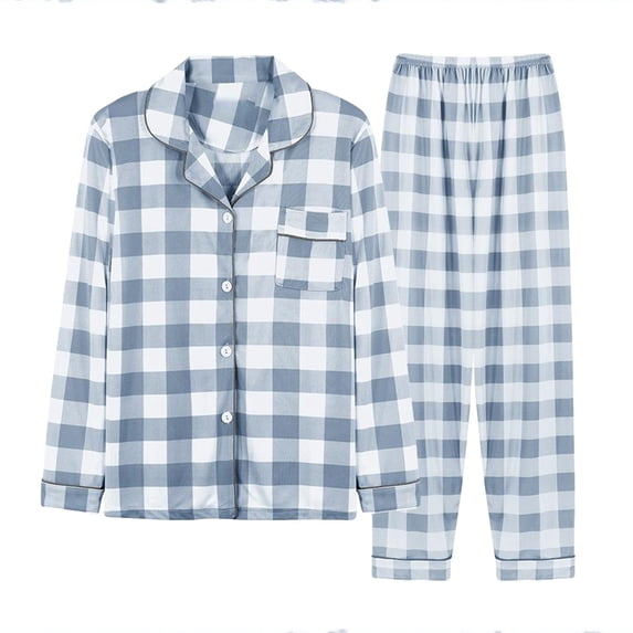 Wlynlyn Pajamas Set for Women 2 Piece Pjs Outfit Long Sleeve Button down Shirts Sleepwear Pants Lounge Sets