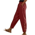 thumbnail image 1 of Wlynlyn Pants for Women High Waisted Baggy Lounge Pants Lightweight Ankle Length Summer Beach Trousers Size M, 1 of 6