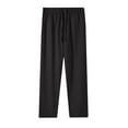 thumbnail image 1 of Wlynlyn Plus Size Cotton Linen Pants for Women Drawstring High Waisted Lounge Pants Straight Wide Leg Casual Trousers Size 4XL, 1 of 5