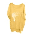 thumbnail image 1 of Wlynlyn Plus Size Cotton Linen Tops for Women Crewneck Short Sleeve Shirts Graphic Print Blouses Loose Fitted Tunic, 1 of 4