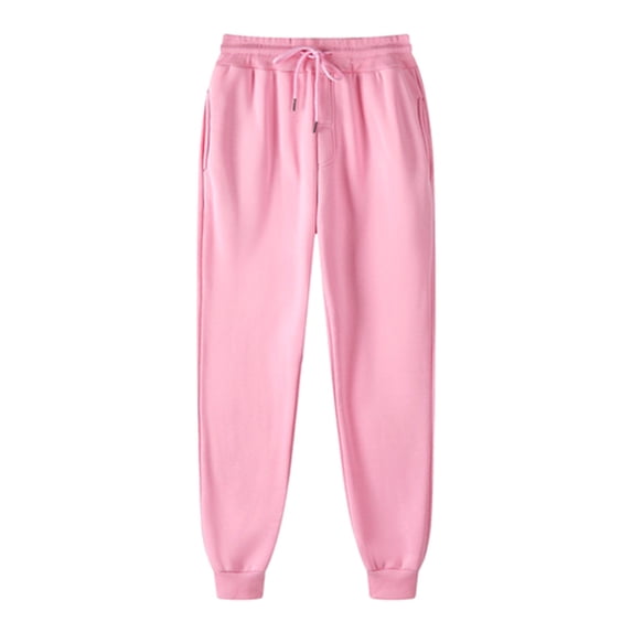 Wlynlyn Plus Size Womens Sweatpants Mens Joggers Drawstring Comfy Sport Pants with Pockets Fall Winter Fashion Clothes (Medium,Pink)