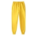 thumbnail image 1 of Wlynlyn Plus Size Womens Sweatpants Mens Joggers Drawstring Comfy Sport Pants with Pockets Fall Winter Fashion Clothes (X-Large,Yellow), 1 of 2
