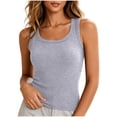 thumbnail image 1 of Wlynlyn Racerback Tank Tops for Women Sleeveless Crew Neck Casual Basic Ribbed Knit Slim Fitted Tank Tops, 1 of 7