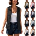 thumbnail image 1 of Wlynlyn Sleeveless Vests for Women Zipper Hooded Vests Lightweight Breathable Shirts Summer Outdoor Sun Protection Top(X-Large), 1 of 8