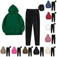 thumbnail image 1 of Wlynlyn Sweatsuits for Women 2 Piece Color Block Tracksuits Fleece Lined Comfy Loungewear Matching Lounge Sets, 1 of 7
