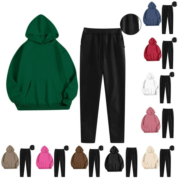 Wlynlyn Sweatsuits for Women 2 Piece Color Block Tracksuits Fleece Lined Comfy Loungewear Matching Lounge Sets