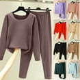 thumbnail image 1 of Wlynlyn Thermal Underwear Sets for Women Long Johns 2 Piece Base Layer Shirts Pajamas Bottoms Sets Homewear Loungewear, 1 of 4