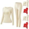 thumbnail image 1 of Wlynlyn Womens Thermal Underwear Sets Winter Warm Base Layer Long Johns Solid Color Tight Athletic Underwear Set, 1 of 5