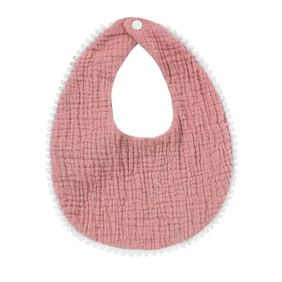 Wlynlyn Unisex Baby Bibs Unisex Cotton Button Closure Drooling Teething Towel Newborn Boys Girls Solid Color Bibs