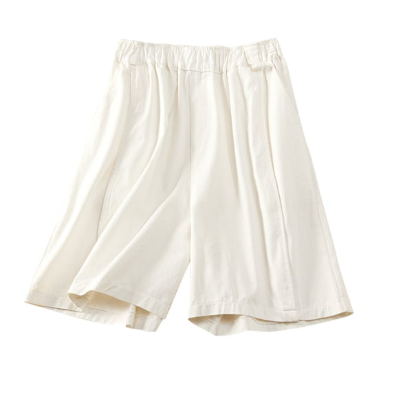 Wlynlyn Wide Leg Shorts for Women Summer Casual Comfy Shorts High Waisted Knee LengthLightweight Shorts